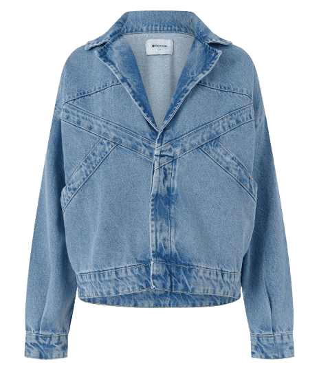 Jaqueta Oversized em Jeans com Recortes