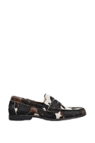 Mocassim de Couro com Estampa Animal