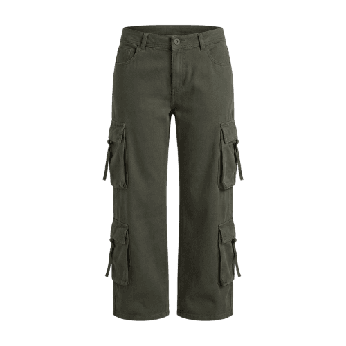 Calça Sarja Cargo Cintura Baixa