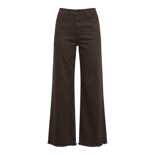 Jeans Wide Leg Stretch - Marrom