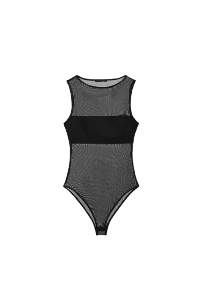 Body Combinado Com Tule