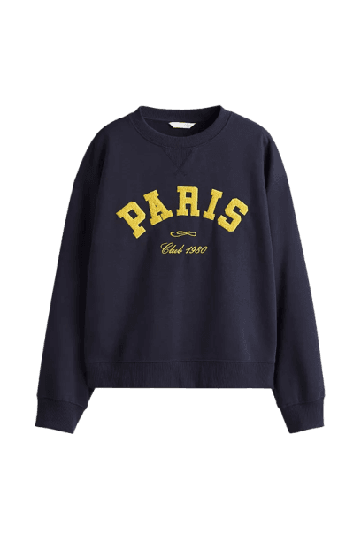 Sweatshirt com motivo de texto