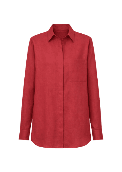 Camisa De Cambraia De Linho Manga Longa