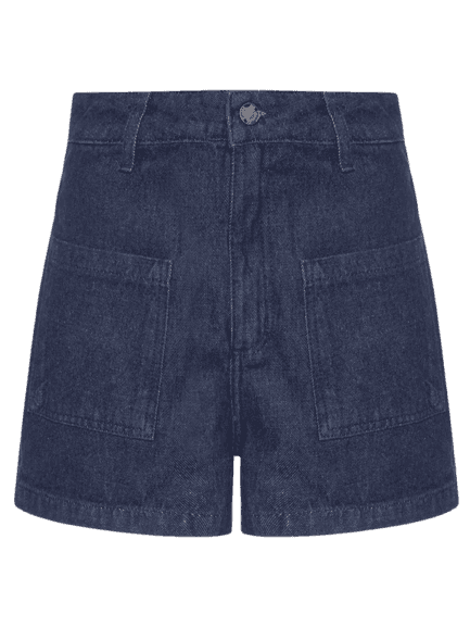 Short Feminino Jeans Mom Super High Azul My Favorite