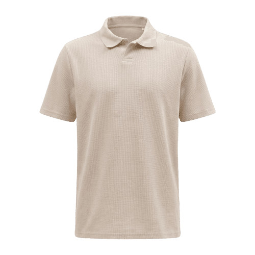 polo masculina texturizada bege
