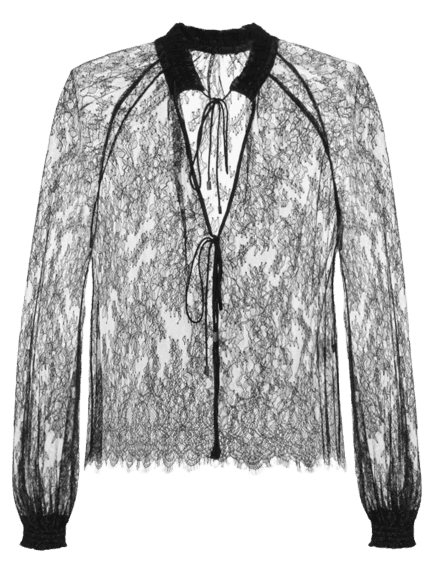 Bata Feminina Decote Renda Preto Animale