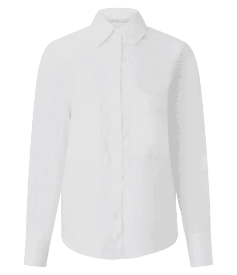 Camisa Manga Longa em Algodão com Bolsos Frontais