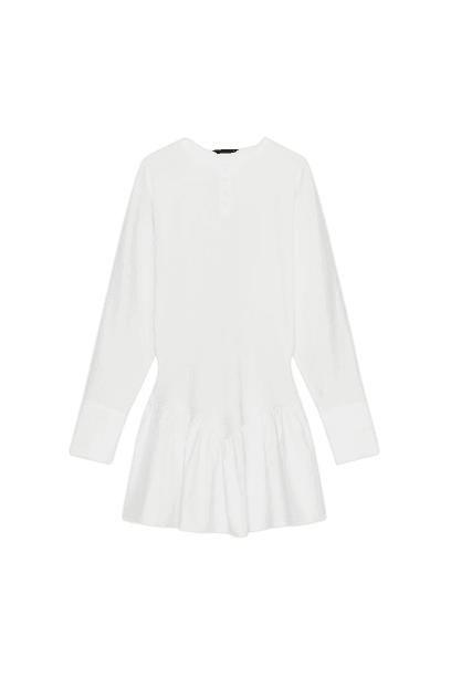 VESTIDO CURTO COMBINADO MANGA MORCEGO