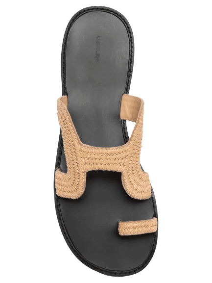 Sandália Feminina Calçadão Ráfia Bege Osklen