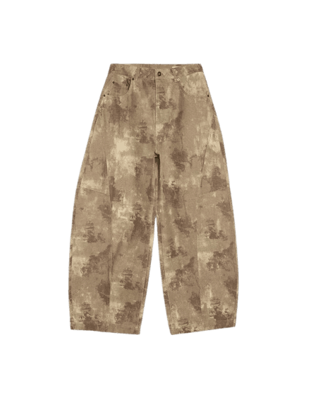 Calça barrel estampada