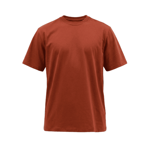 camiseta masculina de algodão básica manga curta laranja