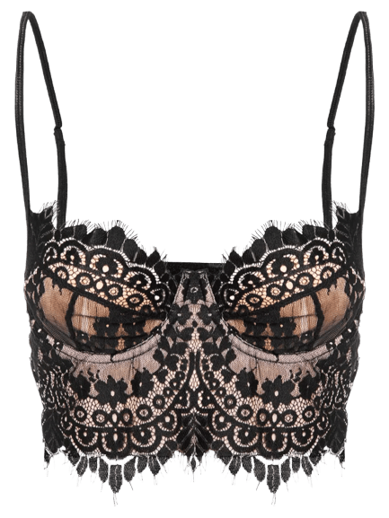 Top Feminino Em Renda Preto Market 33