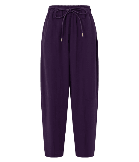 Calça Cenoura com Cós Elástico e Cinto para Amarração