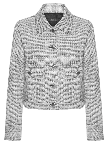 Jaqueta Feminina Tweed Preto Animale