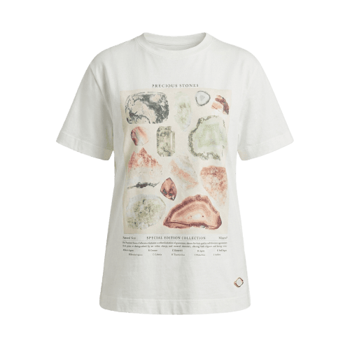 Camiseta de manga curta feminina estampada - Branca | Bia Parente - Special Edition