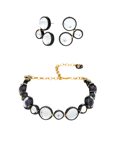 Conjunto Brinco Sun P + Choker Sun Black