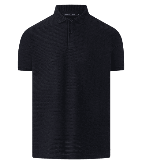 Camisa Polo Regular em Jacquard Texturizada