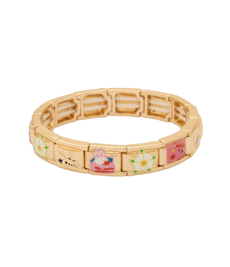 Pulseira em Metal com Aplicações Decorativas