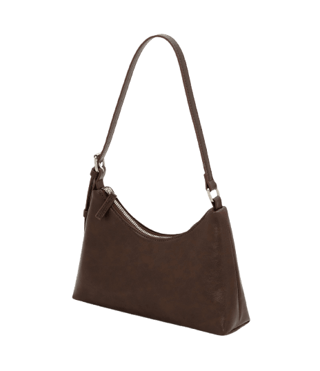 Bolsa Baguete Pequena em PU com Ajuste de Alça