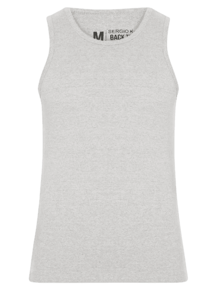 Regata Masculina Em Ribana Cinza Sergio K