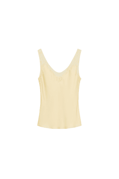 TOP ACETINADO DE RENDA ZW COLLECTION