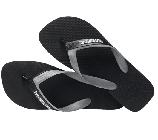 Chinelo Duas Tiras Texturizado Havaianas Preto