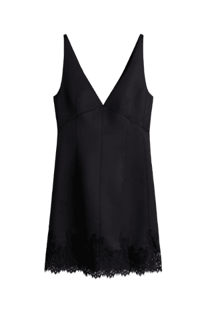Vestido em cetim com renda