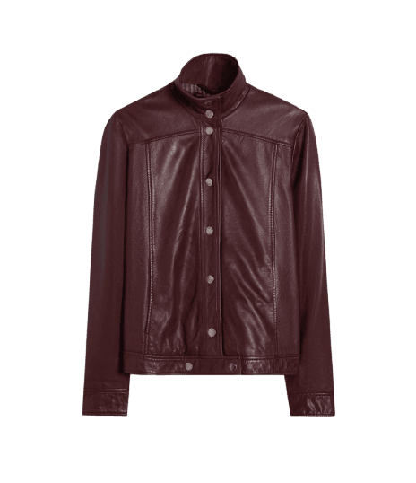 Jaqueta Milan Leather Bordeaux