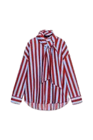 Camisa Listrada com Laço