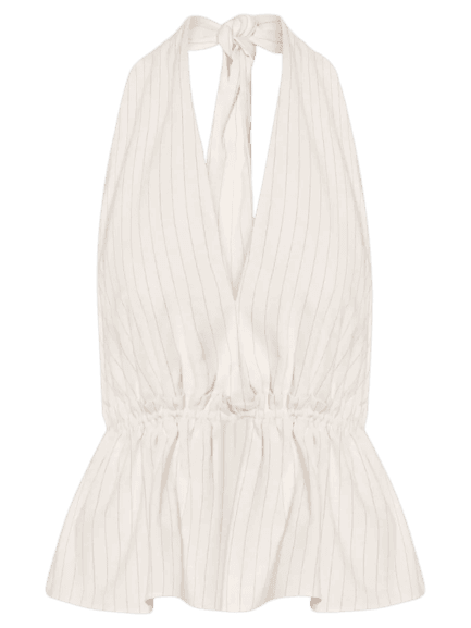 Blusa Feminina Com Amarração Bege My Favorite