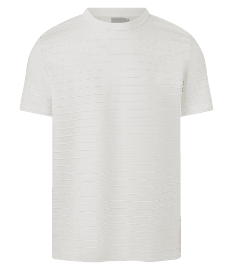 Camiseta Regular em Algodão Trabalhado em Relevo