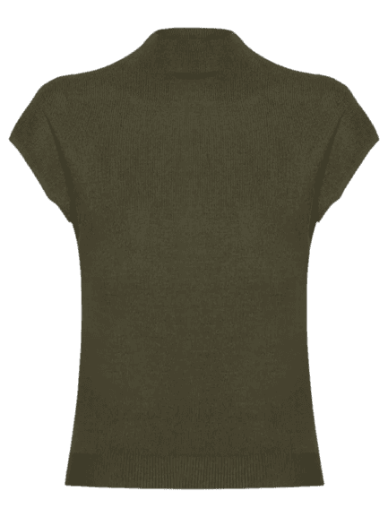 Blusa Feminina Manga Japonesa Em Tricot Verde '2Essential