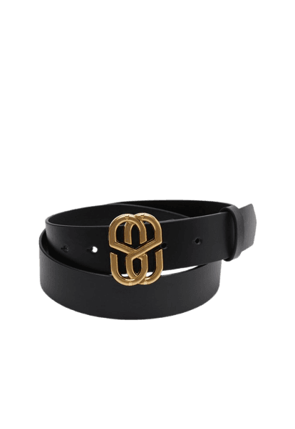 Cinto Emblem Couro Preto - Schutz