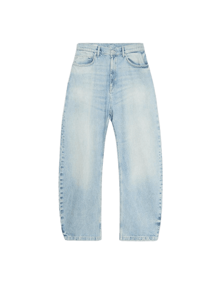 Jeans barrel twisted