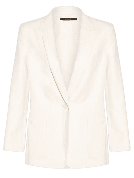 Blazer Feminino Cotton Linen Bege Animale