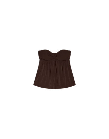 Top bandeau com nó nas costas