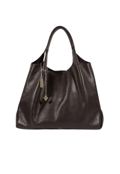 Bolsa Hobo Agnes Couro Marrom