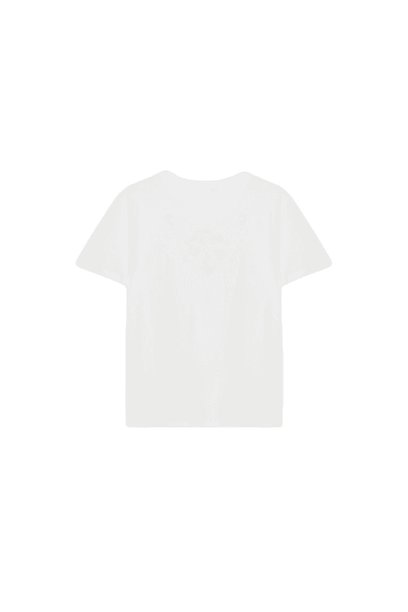 Camiseta de Algodão com Bordados
