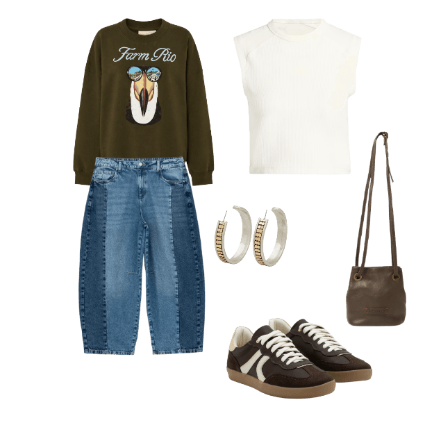 Look Esportivo para Almoço com familia