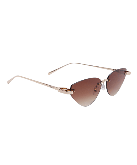 óculos de sol feminino gatinho de metal triton dourado