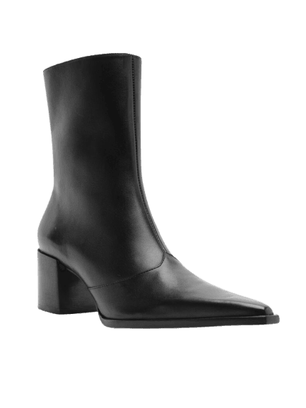 Bota Feminina Raffaela Mid Couro Preto
