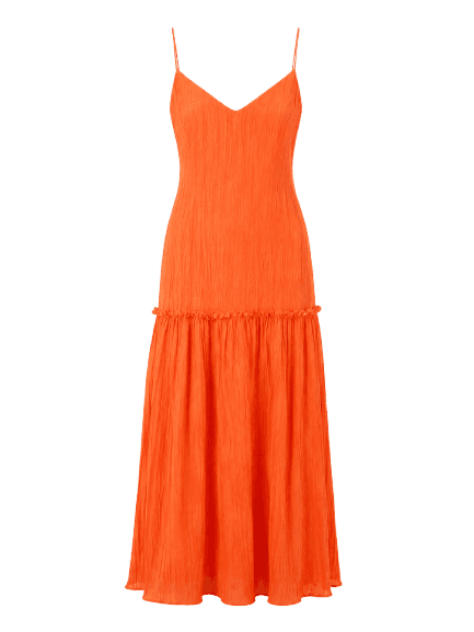 Vestido Plissado Midi