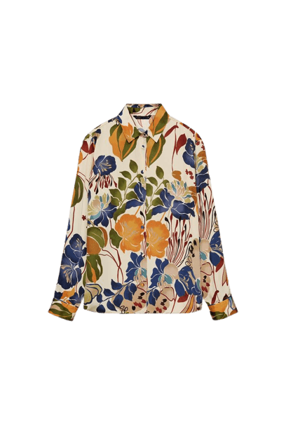 BLUSA ACETINADA ESTAMPADA