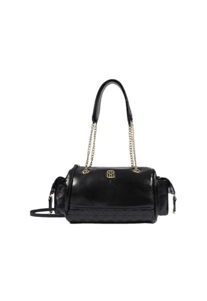 Bolsa Bowling Lilibet Média Couro Preta