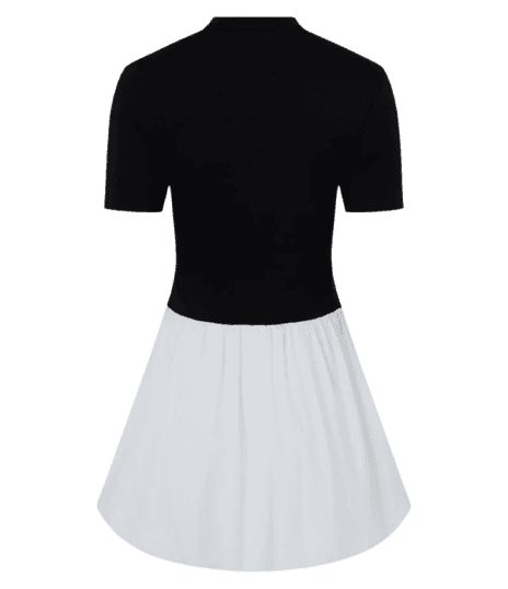 Vestido Balonê com Babado na Saia Preto