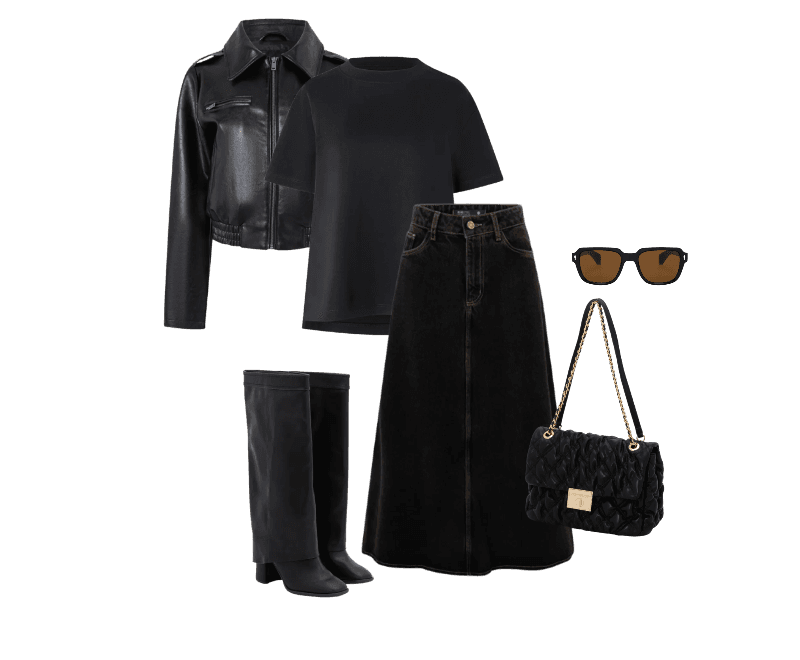 Look Dramático para Almoço com familia