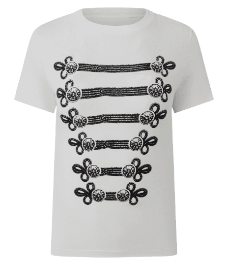 Camiseta Algodão Estampa Ornamentada Frontal