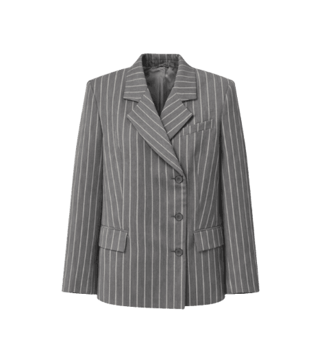 Blazer Riscas Cinza Chumbo