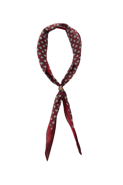 LENÇO ESTAMPADO COM SEDA ARANHA