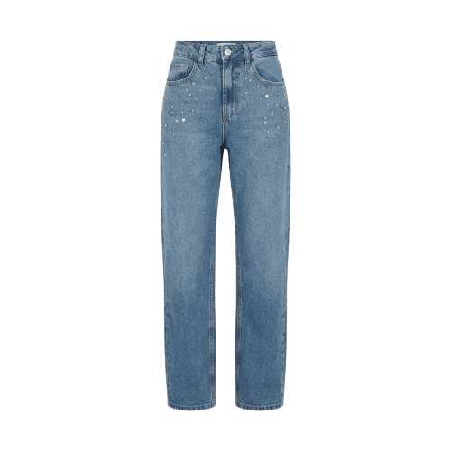 Calça Pool Jeans reta 90's feminina - Azul Médio
